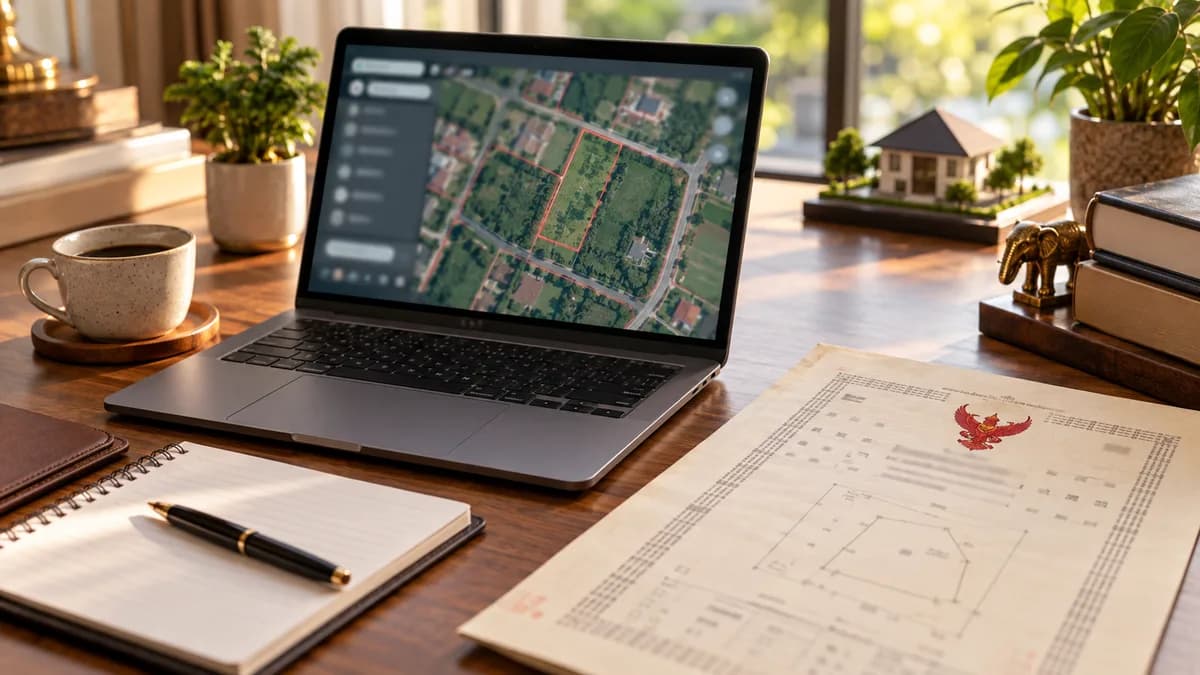 เช็คโฉนดที่ดินออนไลน์ฟรี LandsMaps — ดูเนื้อที่ ราคาประเมิน ทีละขั้น