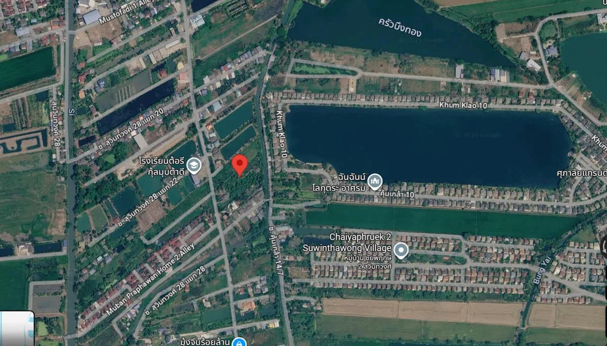 ที่ดินสวย ซอยสุวินทวงศ์ 28 ใกล้รถไฟฟ้าสายสีส้ม 2-1-15 ไร่ land for sale Soi Suwinthawong 28. รูปที่ 3