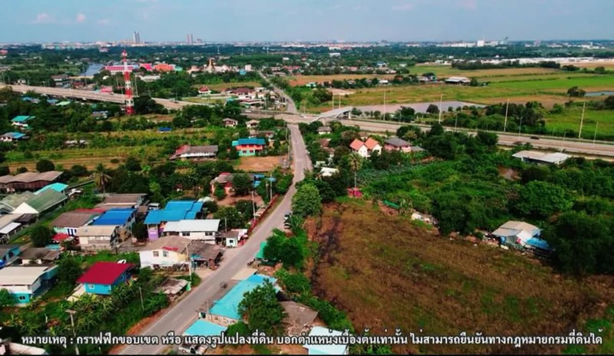 ขายที่ดินปทุมธานี 4 ไร่ ผังชมพู ใกล้ทางด่วนอุดรรัถยา บางพูด เหมาะสร้างบ้าน โกดัง รูปที่ 6