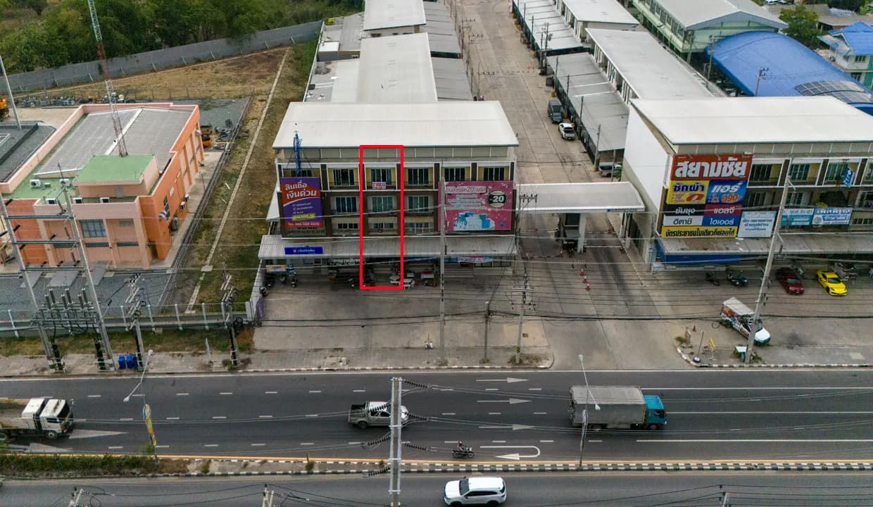 ขายอาคารพาณิชย์ 4 ชั้น สามโคก ปทุมธานี ตรงข้ามตลาด ทำเลค้าขาย