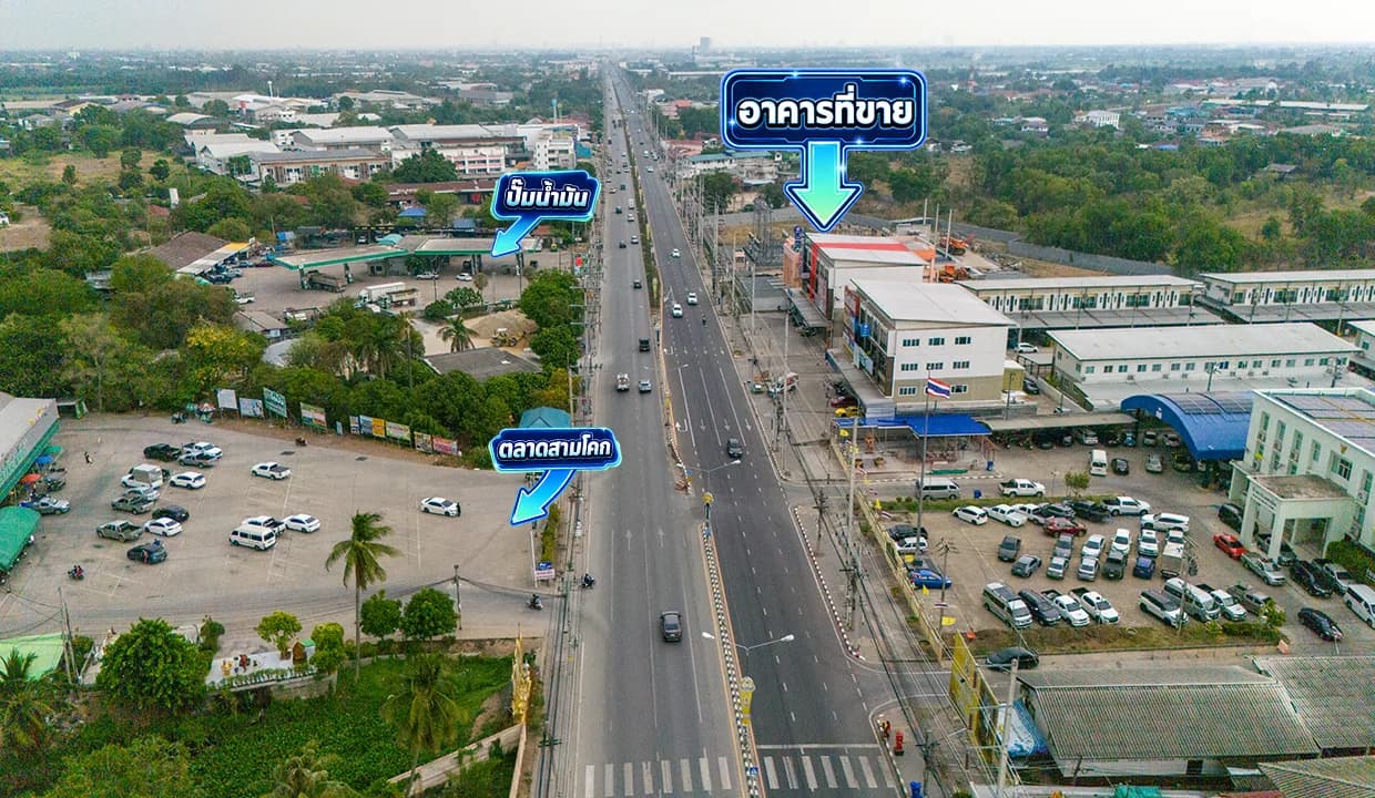 ขายอาคารพาณิชย์ 4 ชั้น สามโคก ปทุมธานี ตรงข้ามตลาด ทำเลค้าขาย รูปที่ 4